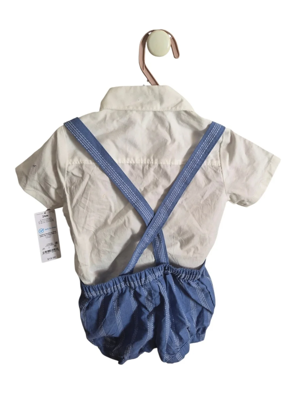 Carter's White and Blue Two-Piece Outfit